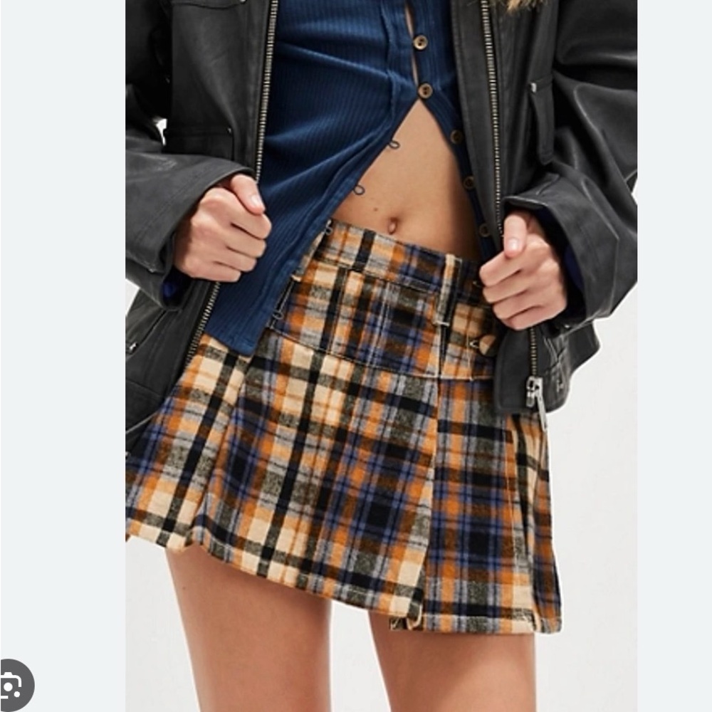 Free People Plaid Serena Micro Skort Size 4
